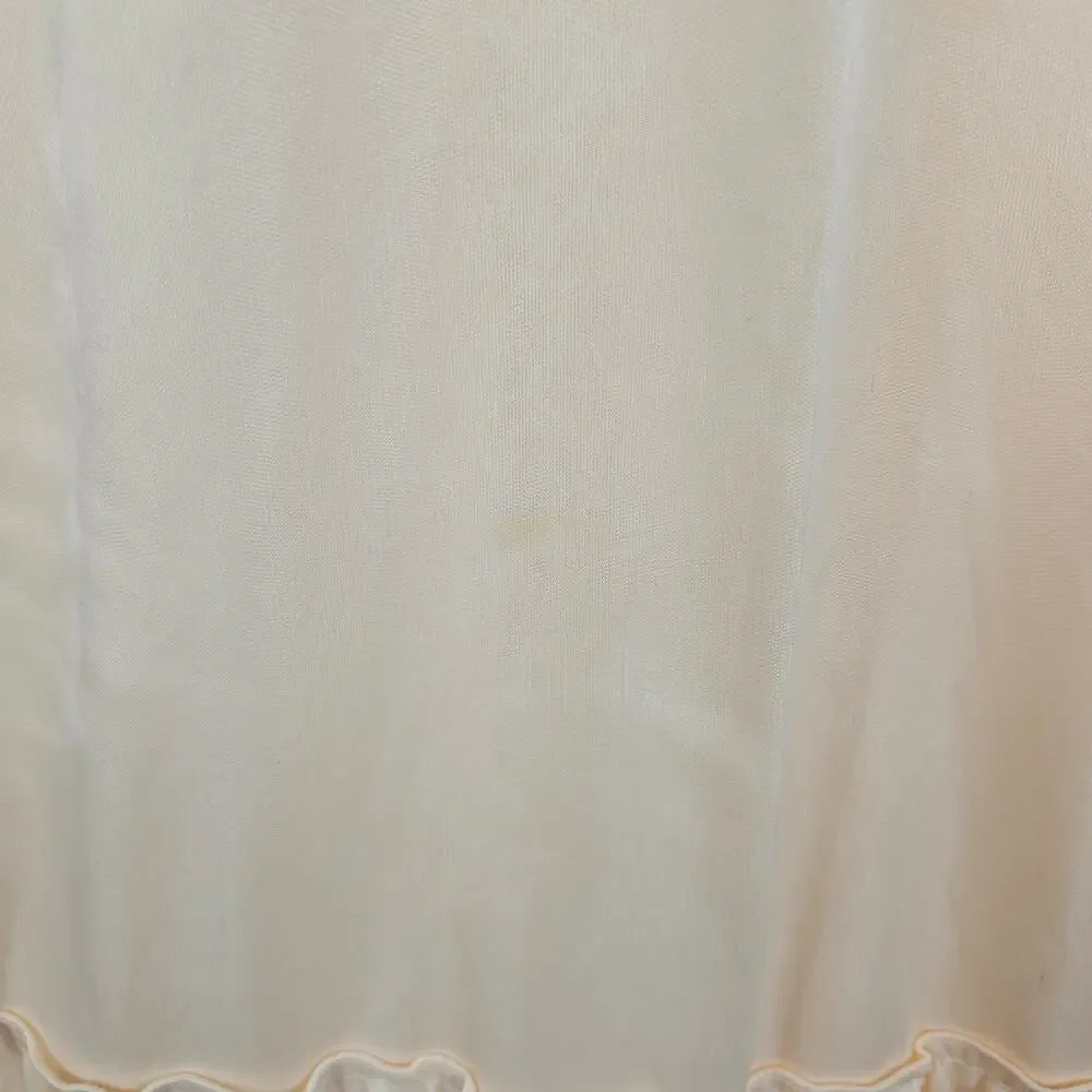 T.C‎ Fashion vintage robe peginoir tie front ruffles, pink orange sherbet XL